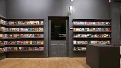 Heman Chong's sci-fi bookstore at the Sharjah exhibit.