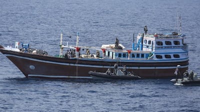 An Iranian weapons smuggling operation intercepted by the Australian navy in 2016. Courtesy Conflict Armament Research