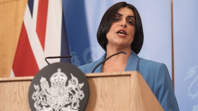 Home Secretary Shabana Mahmood announcing reforms to the asylum and migration system. PA