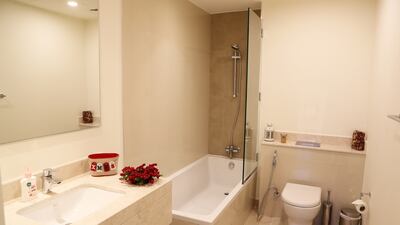 One of the guest bathrooms