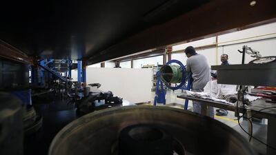 The service maintains and repairs General Electric and Rolls-Royce aircraft engines. Ravindranath K / The National