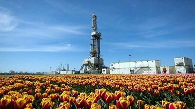 Taqa's drilling permit was suspended in August as the Dutch court studied the appeals. Above, Taqa's drilling facility in the Netherlands. Eric de Vries / Taqa