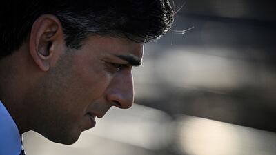 Britain's Prime Minister Rishi Sunak leaves Teesside University after a visit to Darlington. Reuters
