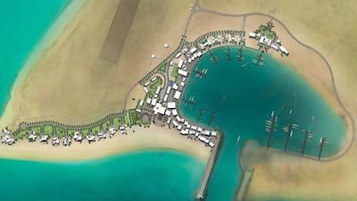 Provided image of master plan of Sir Bu Nair Island, the first integrated tourism project within the islands in the emirate of Sharjah, and one of the most important marine protected areas in the UAE. Courtesy Shurooq