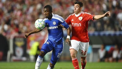 Nicolas Gaitan, right, is the subject of interest from Al Ahli, according to reports in Portugal. Paul Ellis / AFP