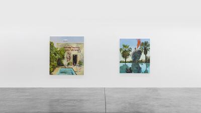 In this series, Mueller picks up from his previous work depicting an "anti-beach resort" called Beach Resort Tiberio. Photo by Anna Shtraus. Courtesy the artist and Carbon 12