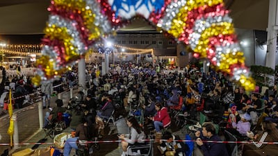 The church was decorated for Christmas