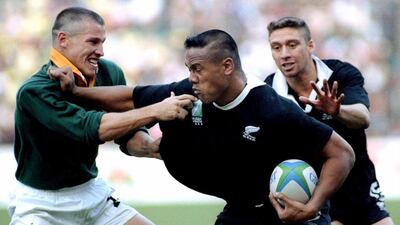 New Zealand winger Jonah Lomu, who died yesterday, has been hailed as the best to ever play the game. Mark Baker / Reuters
