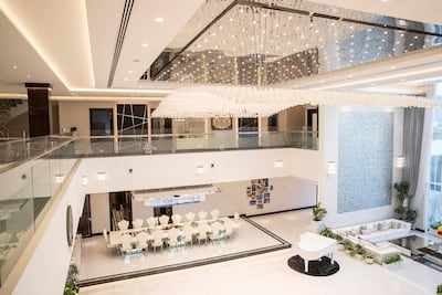 White is the main theme at the Sajan's two-storey residence. Antonie Robertson/The National