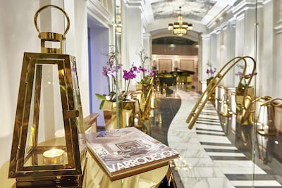 Entrance decor at Aria Hotel Budapest. Courtesy Aria Hotel Budapest