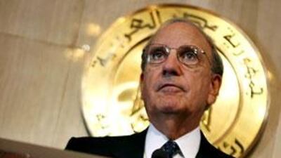 George Mitchell, the US envoy to the Middle East, in Cairo on Sunday before he arrived in Israel.