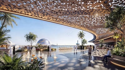 The project will have a two-kilometre waterfront promenade with a mall and retail spaces. Photo: Sobha Realty