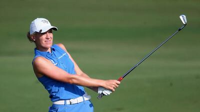 Olafia Kristinsdottir of Iceland in action during the second round of the Fatima bint Mubarak Ladies Open on Thursday. Francois Nel / Getty Images / November 3, 2016