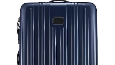 The new Tumi V3 is the brand’s lightest-yet piece of hardside luggage, which is constructed from a multilayer polycarbonate shell, to offer unparalleled impact resistance. Courtesy Tumi