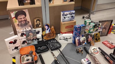 Some of the items uncovered in raids by authorities in Kuwait. Photo: Kuwait's Ministry of Interior / AFP