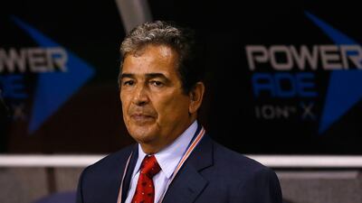 Manager Jorge Luis Pinto watches against the United States during the 2014 World Cup qualifier in 2013. Getty