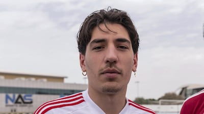 Hector Bellerin in Dubai on Monday. Antonie Robertson/The National