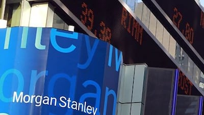 A view of the Morgan Stanley headquarters in New York's Times Square. Brendan McDermid / Reuters