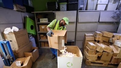 The soap is collected, weighed and stored in Al Qusais