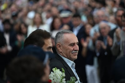 Mohamed Fateh Al Ahmed, the father of Ahmed Al Ahmed, attended Sunday's vigil in Sydney. EPA