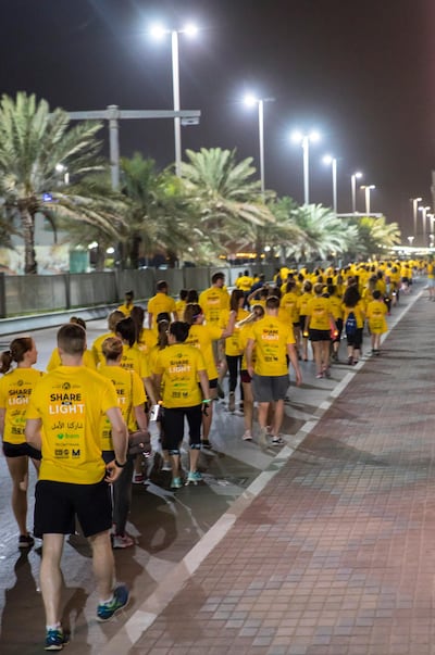 Darkness into Light walk 2018 in Abu Dhabi