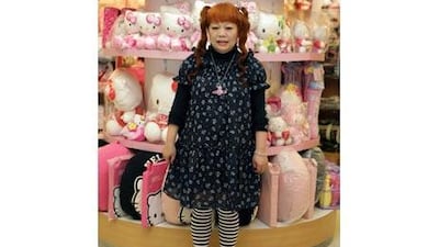 Yuko Yamaguchi, Hello Kitty's designer, at the Sanrio store in Times Square Mall, Dubai.