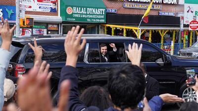 Zohran Mamdani waves to supporters after a campaign event on the final weekend before the 2025 New York City mayoral Election in Queens, New York City, on November 1. Reuters