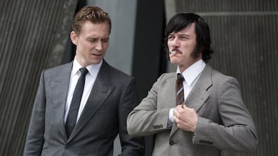 Tom Hiddleston, left, and Luke Evans in High-Rise. Courtesy Front Row Filmed Entertainment