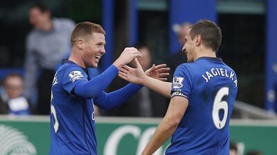 Centre-back: Phil Jagielka (Everton). Authoritative at the back, his positive pass led to Everton’s opening goal in their much-needed win over Newcastle. Andrew Yates / Reuters