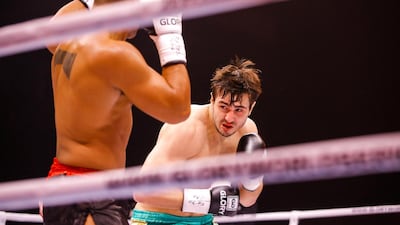 Saulo Cavallari, left, vs Artem Chalykh. Cavallari won a split decision. Victor Besa / The National
