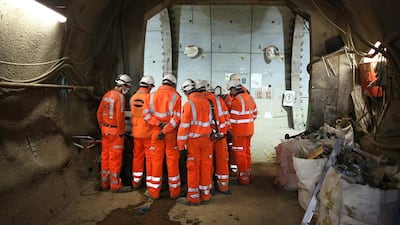 Workers receive training underground at the Crossrail Bond Street station. Peter Macdiarmid / Getty Images