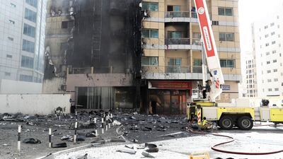 A section of the high-rise was gutted.