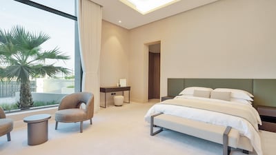 One of nine bedrooms in the property. Courtesy Luxhabitat Sotheby's International Realty