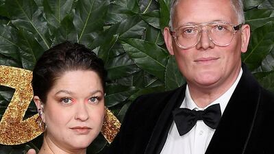 Designer Giles Decon keeps things classic in a bowtie and tuxedo. Getty