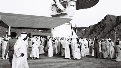 Telephone services only arrived in the country in the early 1960s, connecting Abu Dhabi with Dubai, if only through the cumbersome process of pre-booking a call through the operator. Courtesy Al Ittihad