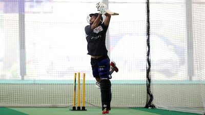 UAE batsman Chirag Suri during training at the ICC Academy. Chris Whiteoak / The National