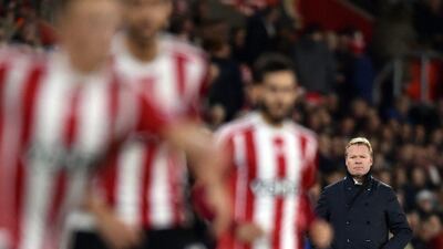 Southampton manager Ronald Koeman reacts during his side’s loss on Saturday to Tottenham in the Premier League. Tony O’Brien / Action Images / Reuters