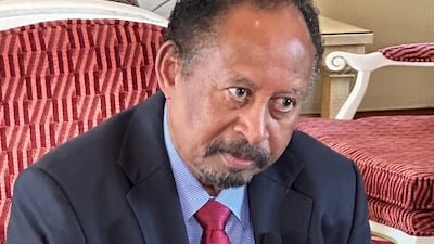 Sudan's former prime minister Abdallah Hamdok whose civilian-led government was toppled in a 2021 coup. Vanessa Ghanem for The National