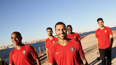 22 Portugal || The look: Another Nike identikit but saved by the green collar. Portugal's red shirts are complimented with red shorts and green socks. || Would I wear it? No || Photo Courtesy Nike