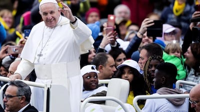 epa07571985 Pope Francis during the weekly general audience in Saint Peters Square, Vatican City, Rome, 15 May 2019. EPA/ANGELO CARCONI