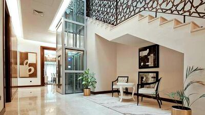 Al Barari, has a fully furnished six-bedroom villa available in the market for a reduced price of Dh11.9 million. Courtesy Ocean View Real Estate