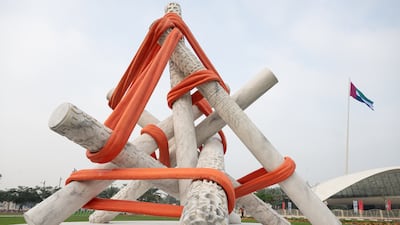 Union of Artists is the first large-scale installation under the Dubai Public Art initiative and was unveiled at the Al Hudaiba Public Park. Getty Images