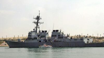 The USS Mason, a guided-missile destroyer, appears to have been the target of two previous Houthi attacks against the US ships, as well as the latest suspected attack. AP Photo