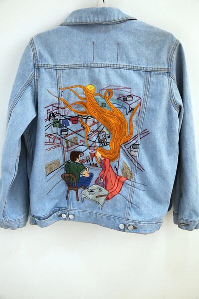 An embroidered jacket from Shatila Studio. Photo: Pierre Bared