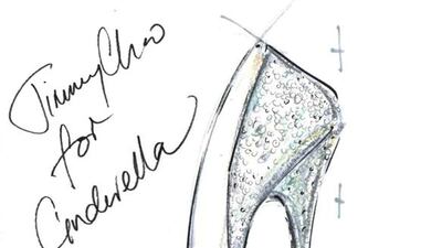 A sketch of the iconic glass slipper by the creative director of Jimmy Choo, Sandra Choi. Jimmy Choo will be one of nine designers displaying an interpretation of the Cinderella shoe at Level Shoe District. (Courtesy: Business Wire)