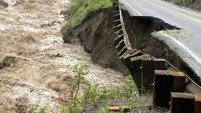 Record flooding prompted the closure of Yellowstone National Park in the US. AFP / National Park Service
