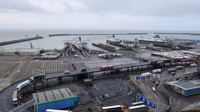 The migrants were taken to Dover, England. AFP