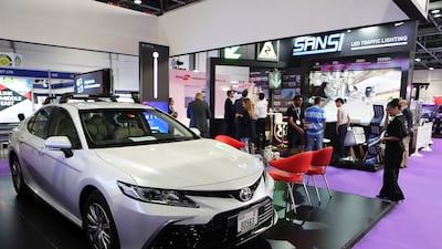 Visitors at the Intermobility Expo 2023 in Dubai