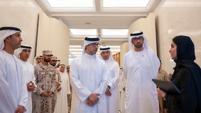 Sheikh Mansour inspects Cop28 preparations, accompanied by Dr Sultan Al Jaber, Cop28 President-designate, Minister of Industry and Advanced Technology, managing director and group chief executive of Adnoc and chairman of Masdar