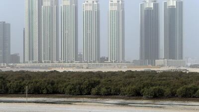 Reem Island in Abu Dhabi. Rental prices on the island have risen significantly according to new data. Ravindranath K / The National